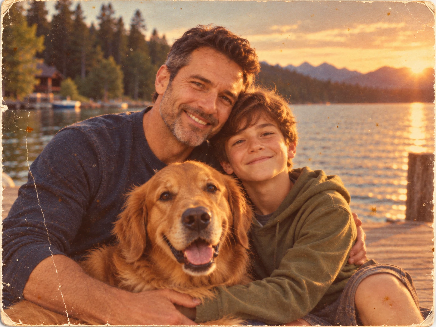 The family photo reimagined with a softly faded vintage finish